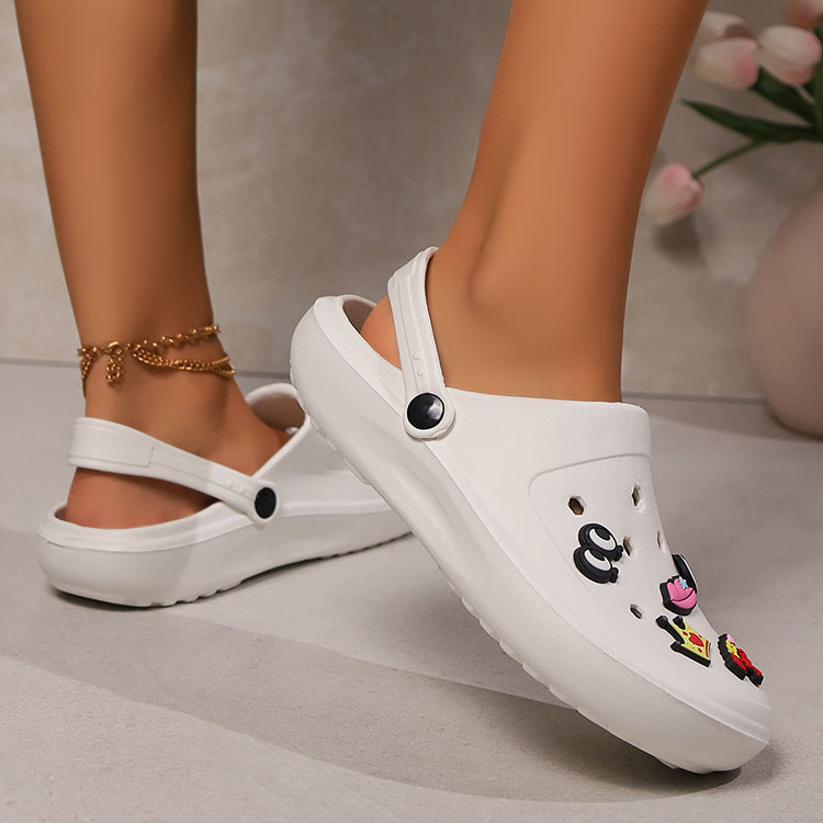 Clogs Platform Slippers Woman Shoes House Summer Sandals Casual Beach Fashion Footwear Indoor