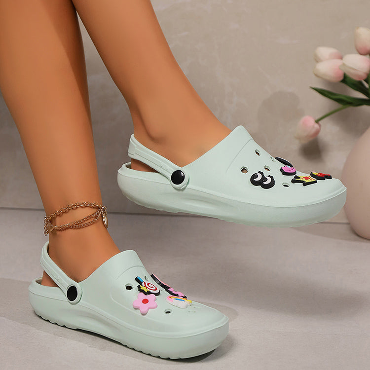 Clogs Platform Slippers Woman Shoes House Summer Sandals Casual Beach Fashion Footwear Indoor