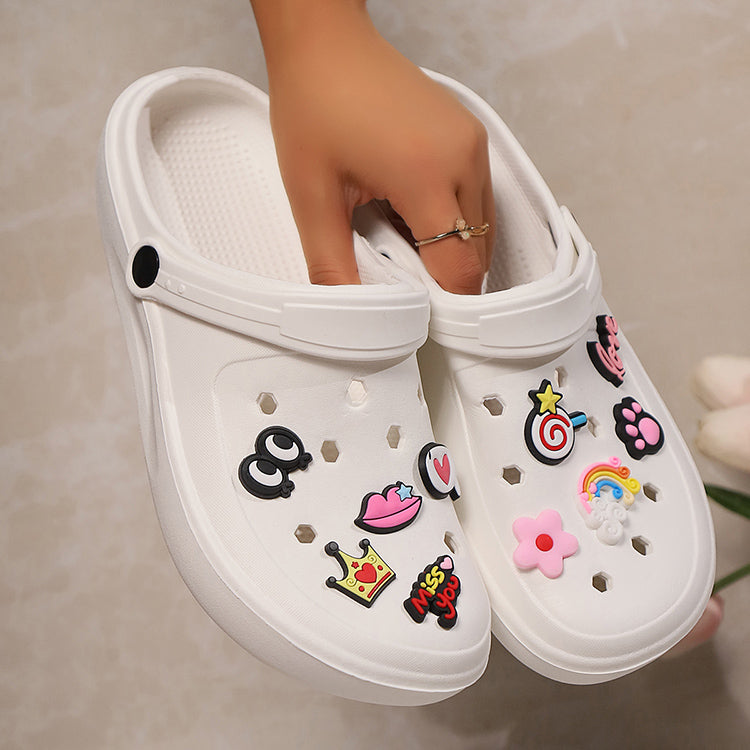 Clogs Platform Slippers Woman Shoes House Summer Sandals Casual Beach Fashion Footwear Indoor