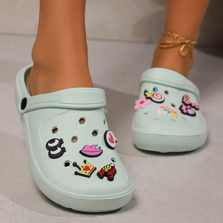 Clogs Platform Slippers Woman Shoes House Summer Sandals Casual Beach Fashion Footwear Indoor