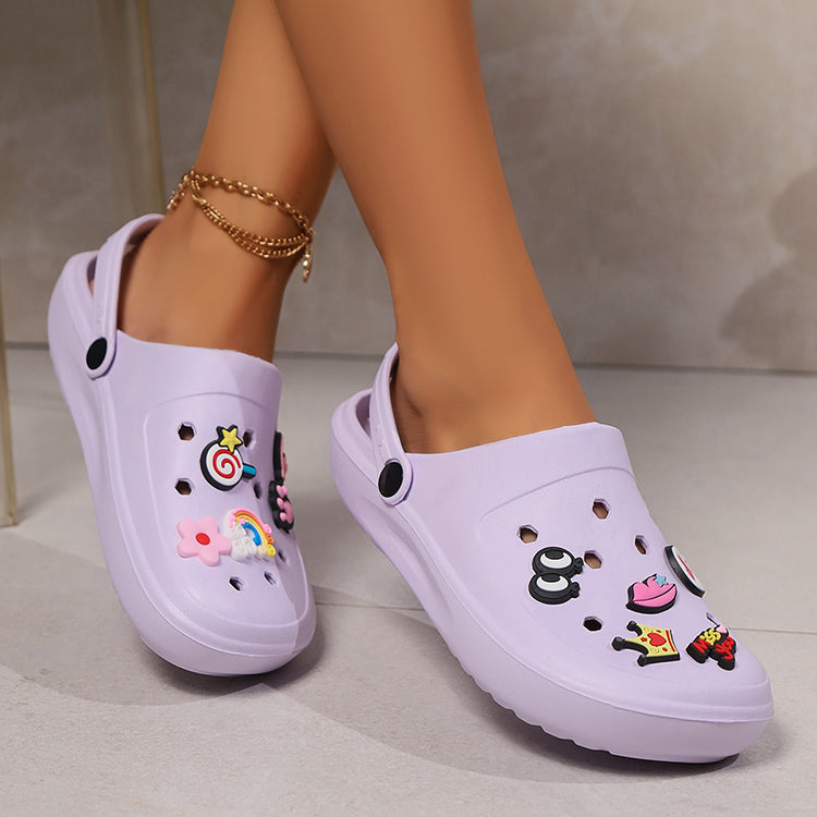 Clogs Platform Slippers Woman Shoes House Summer Sandals Casual Beach Fashion Footwear Indoor