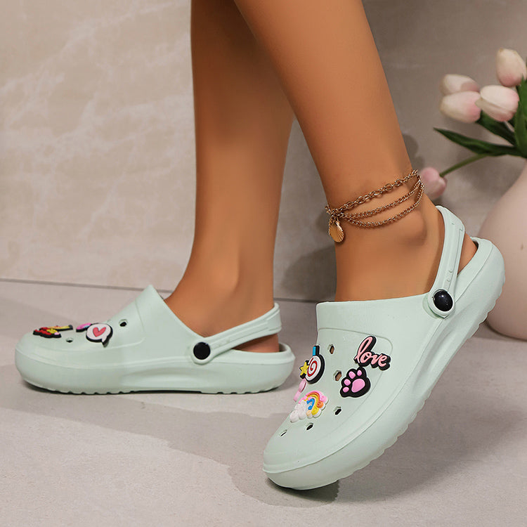 Clogs Platform Slippers Woman Shoes House Summer Sandals Casual Beach Fashion Footwear Indoor