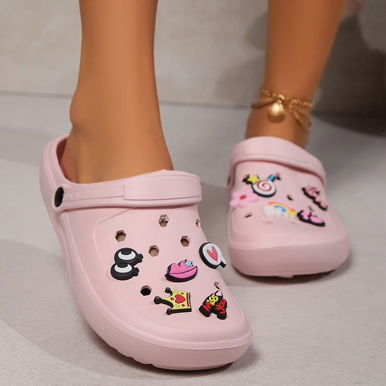 Clogs Platform Slippers Woman Shoes House Summer Sandals Casual Beach Fashion Footwear Indoor