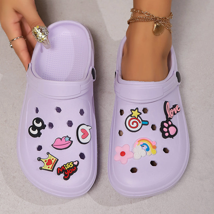 Clogs Platform Slippers Woman Shoes House Summer Sandals Casual Beach Fashion Footwear Indoor