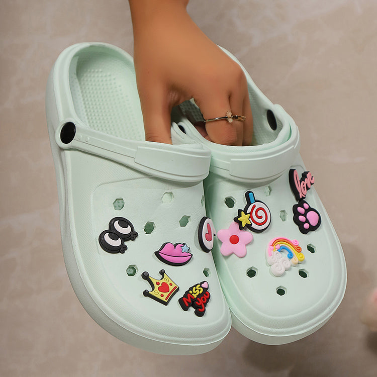 Clogs Platform Slippers Woman Shoes House Summer Sandals Casual Beach Fashion Footwear Indoor