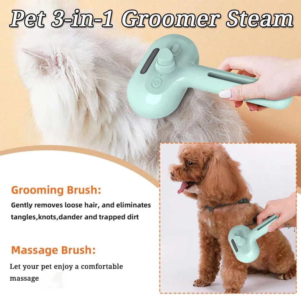 Steam Spray Grooming Brush Unique Steam Brush For Your Furry Pets Luxury Grooming Brush