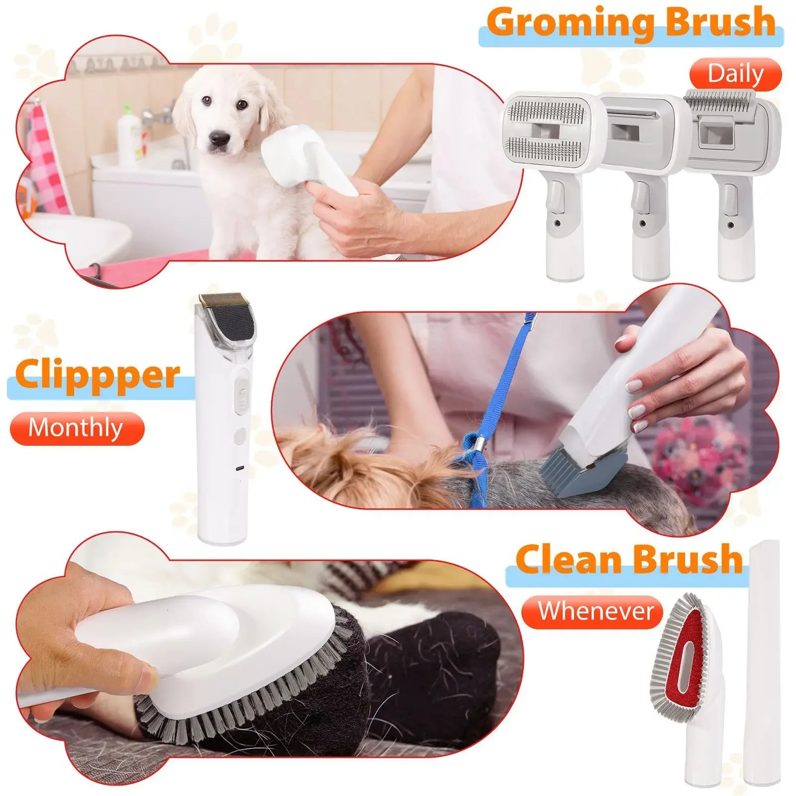 All-in-one machine pet beauty device vacuum cleaner hair clipper