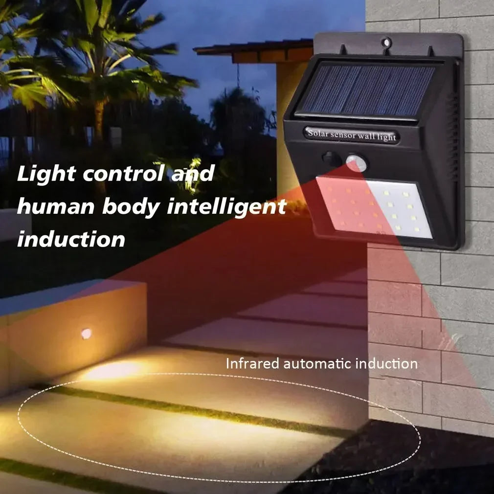 LED Solar Light PIR Motion Sensor Wall Light Solar Lamp Outdoor Waterproof Solar Powered Sunlight Street Lamp Garden Decoration