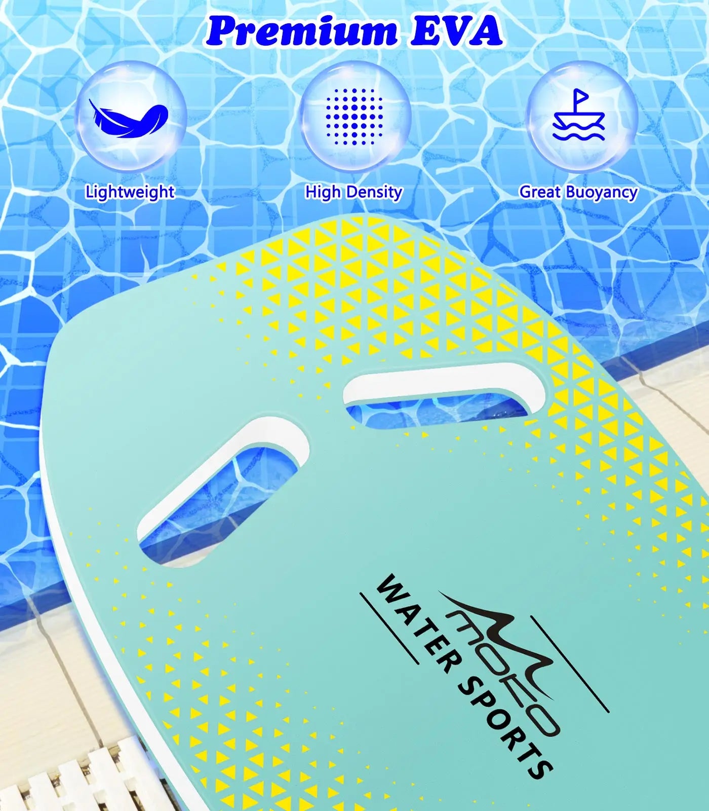 Kickboard swim exercise and fun under the sun