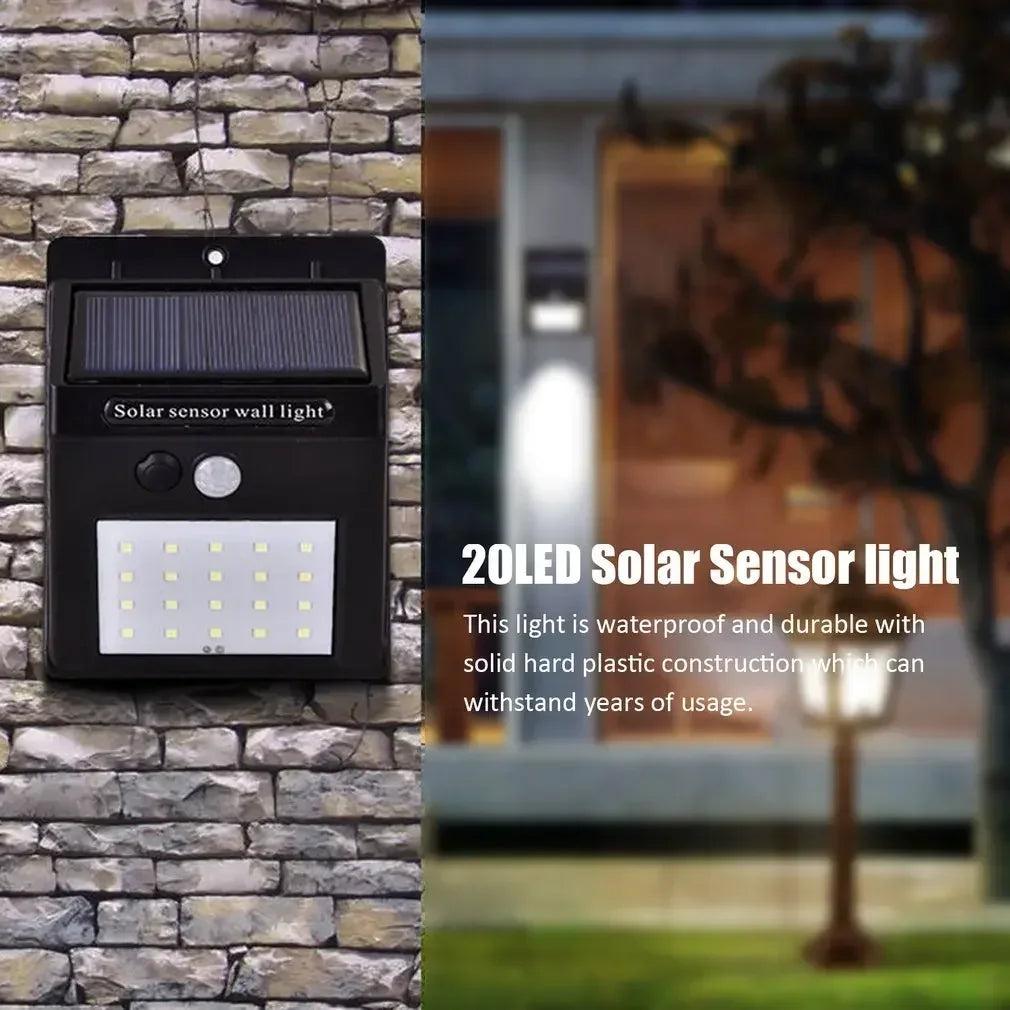 LED Solar Light PIR Motion Sensor Wall Light Solar Lamp Outdoor Waterproof Solar Powered Sunlight Street Lamp Garden Decoration