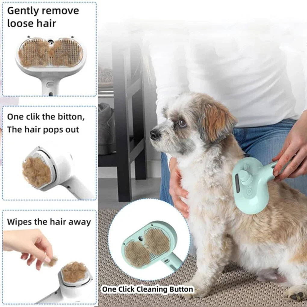 Steam Spray Grooming Brush Unique Steam Brush For Your Furry Pets Luxury Grooming Brush