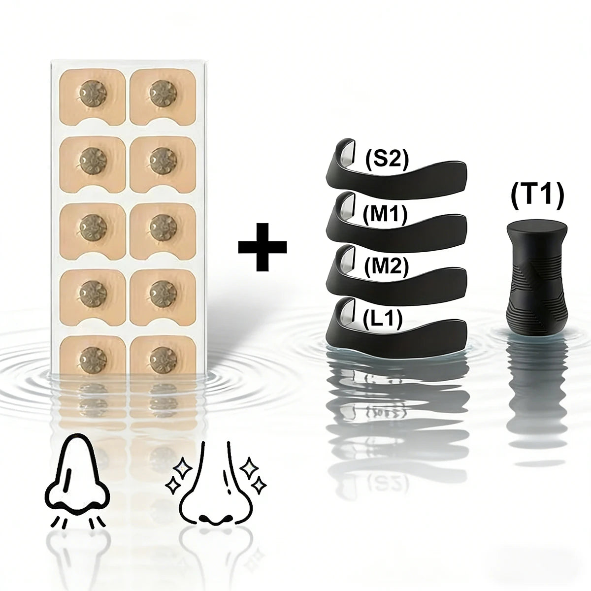 Outdoor fitness equipment-Nasal Dilator - Non-invasive Exercise/Daily Use Nasal Patch Comfortable Support Set: Magnetic Design.S