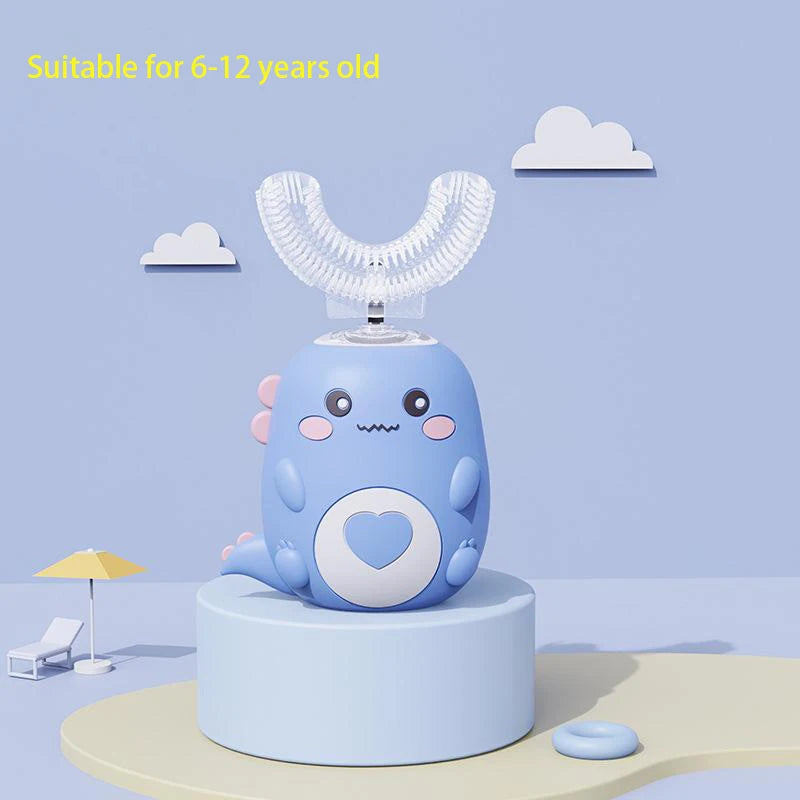 Children U-shaped Electric Toothbrush 360 Degrees Smart Cartoon Toothbrush Automatic Rechargeable Sonic Toothbrush