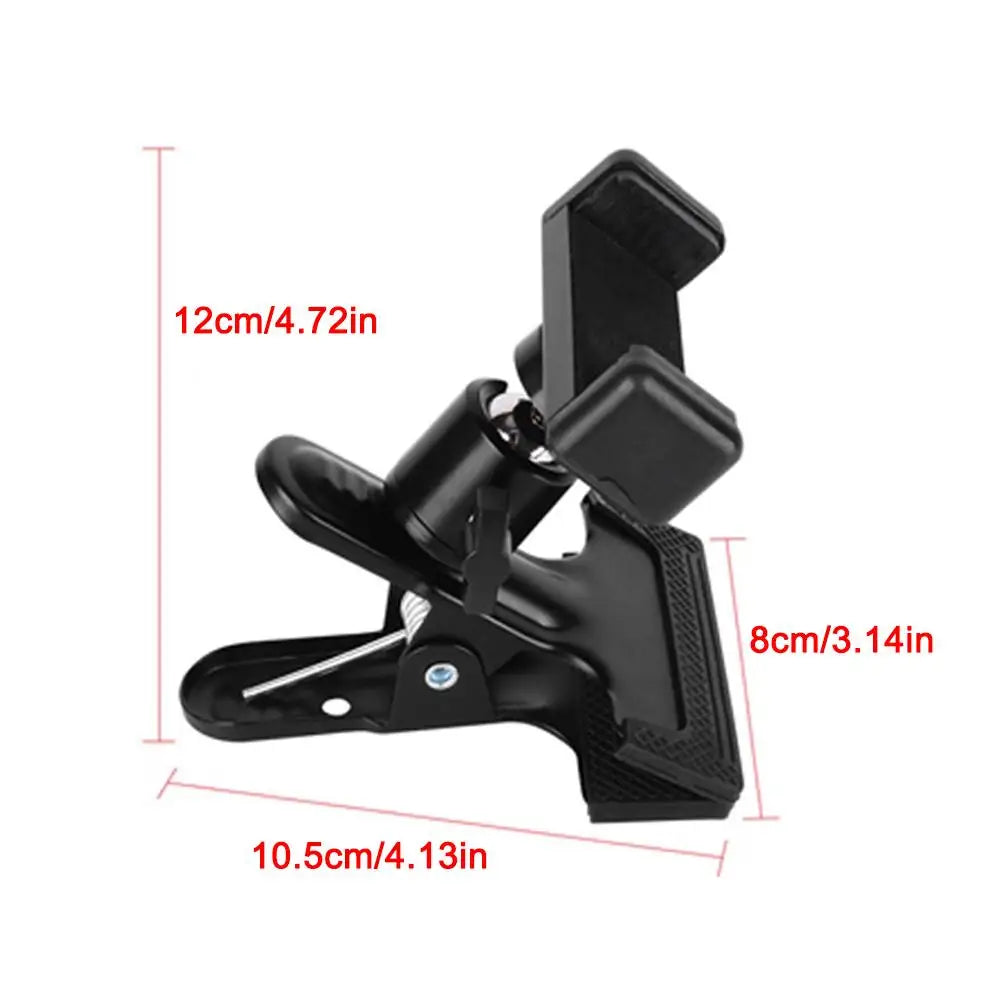 Guitar Head Clip Mobile Phone Holder Live Broadcast Bracket Stand Tripod Clip Head For iPhone 11 X Support Desktop Music Holder