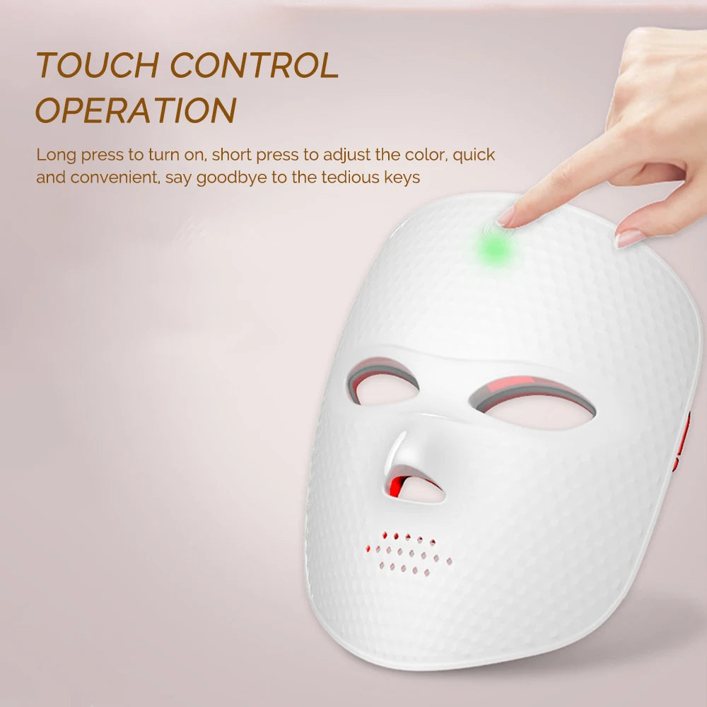 Wireless LED Mask 7 Color LED Face Mask Photon Skin Firming Anti Aging Rejuvenation Beauty Mask