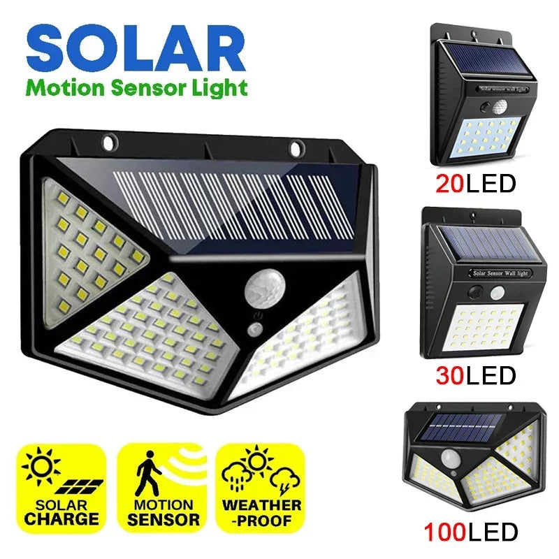 LED Solar Light PIR Motion Sensor Wall Light Solar Lamp Outdoor Waterproof Solar Powered Sunlight Street Lamp Garden Decoration