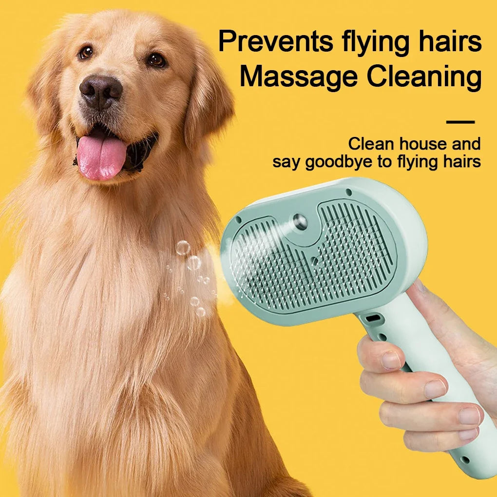 Steam Spray Grooming Brush Unique Steam Brush For Your Furry Pets Luxury Grooming Brush