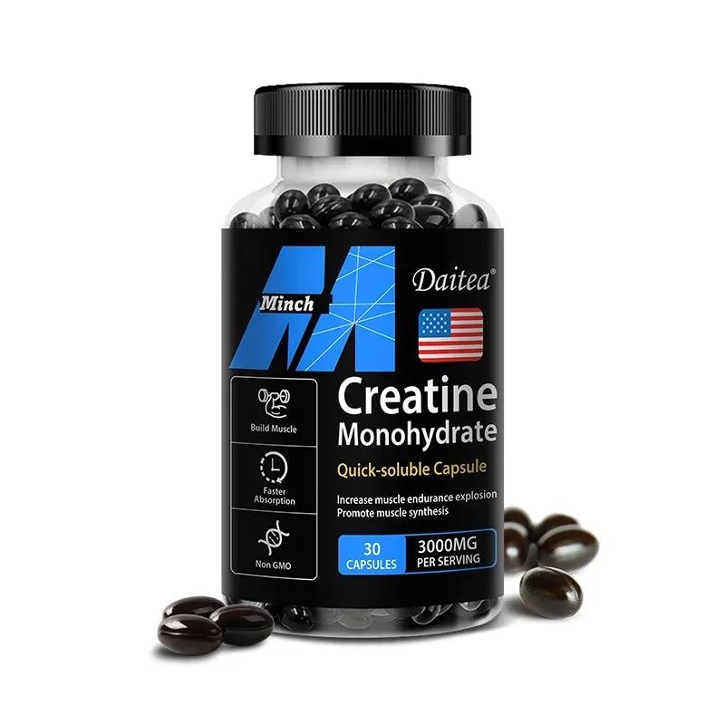 Creatine Monohydrate - 3,000 Mg Per Serving, Pre-workout Creatine To Help Build Muscle, Enhance Energy and Performance