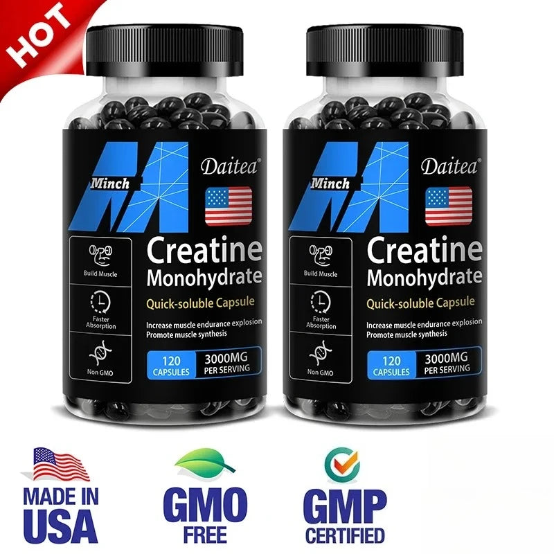 Creatine Monohydrate - 3,000 Mg Per Serving, Pre-workout Creatine To Help Build Muscle, Enhance Energy and Performance