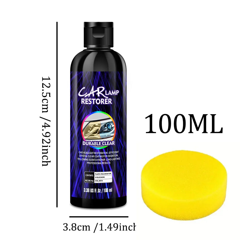 Car Headlight Polishing Agent Scratch Remover Repair Headlight Renewal Polish Liquid Headlights Restoration