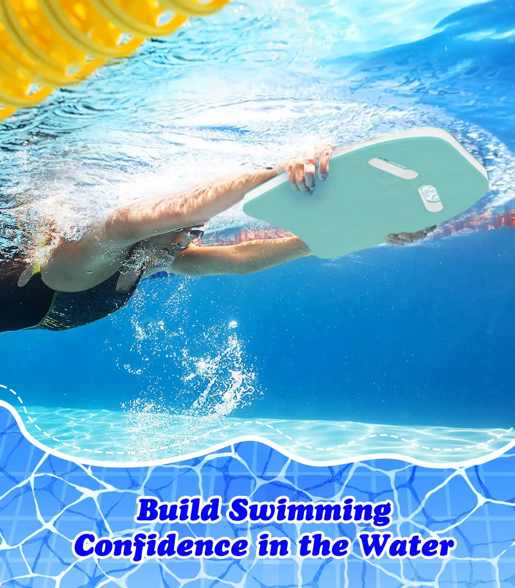 Kickboard swim exercise and fun under the sun