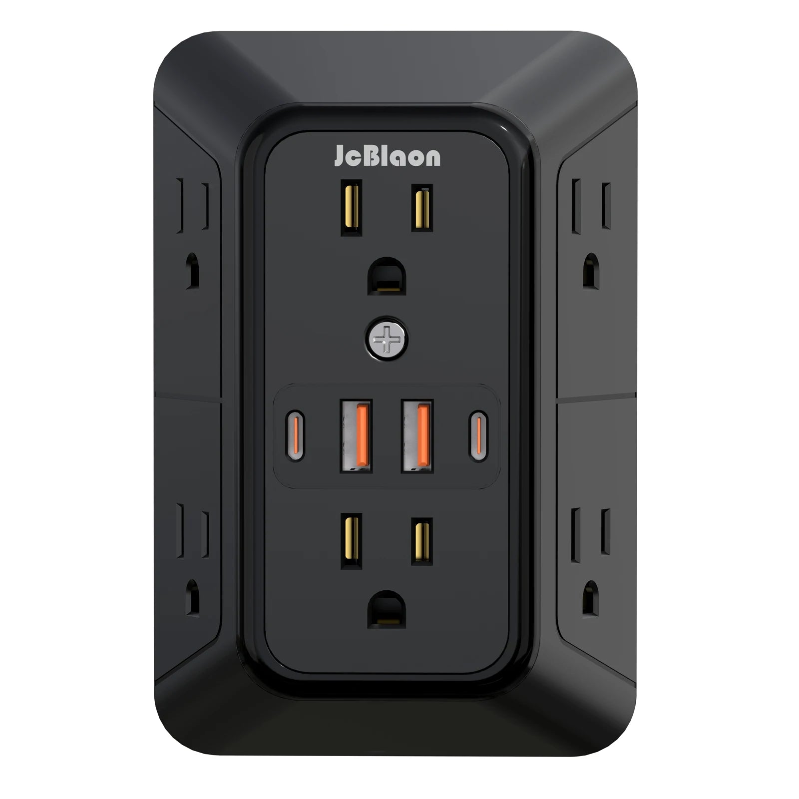 US Plug Power Strip Multiple 6 AC Outlets 2 USB 2 Type C Port Charge Electrical Socket Network