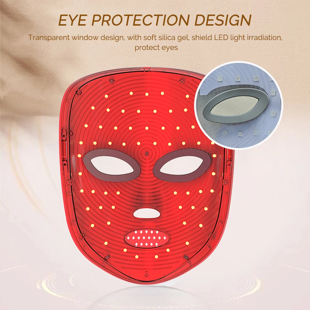 Wireless LED Mask 7 Color LED Face Mask Photon Skin Firming Anti Aging Rejuvenation Beauty Mask