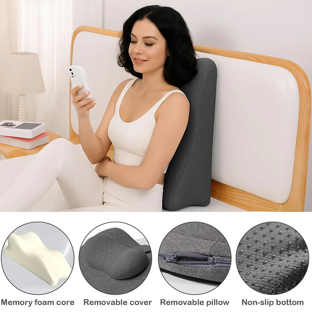 Bed Multifunctional Ergonomic Wedge Pillow with New Prone Position for Reading