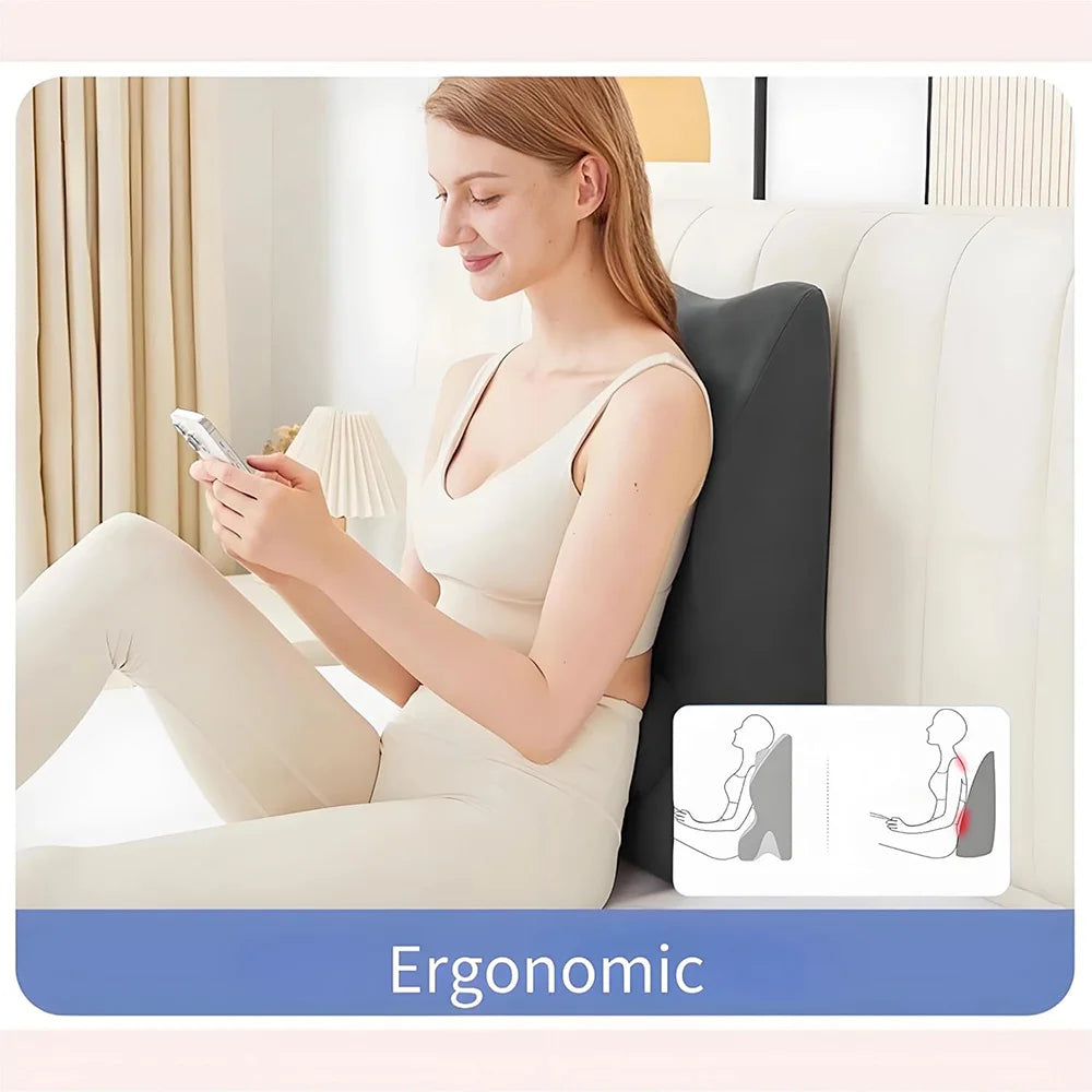 Bed Multifunctional Ergonomic Wedge Pillow with New Prone Position for Reading