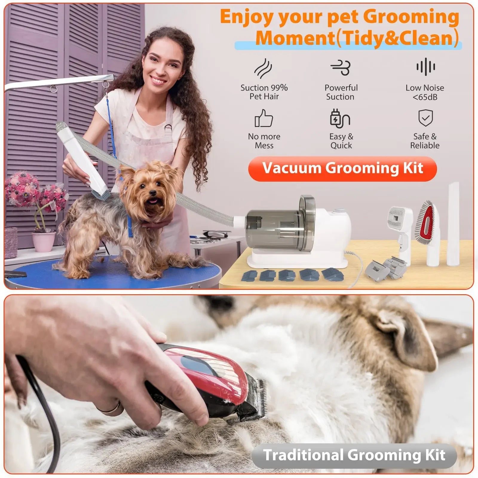 All-in-one machine pet beauty device vacuum cleaner hair clipper