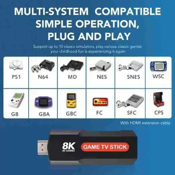 Q9 Retro Game Console 2.4G Dual Wireless Controller Video Game Console 64GB 4K HDMI 20000 Classic Games Gift For Children