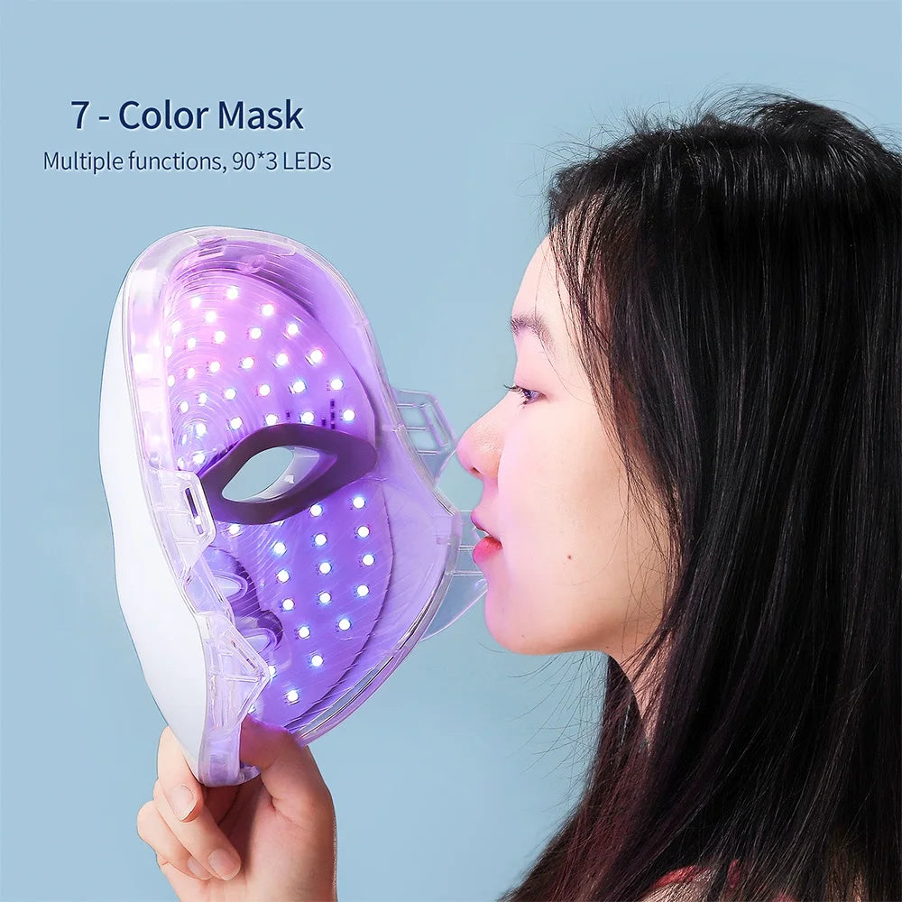 Wireless LED Mask 7 Color LED Face Mask Photon Skin Firming Anti Aging Rejuvenation Beauty Mask