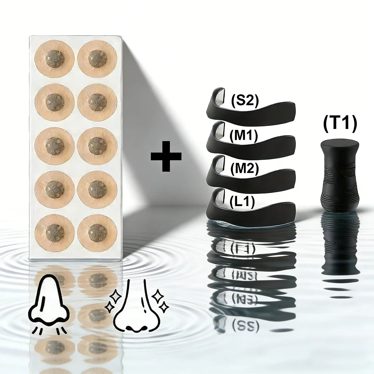 Outdoor fitness equipment-Nasal Dilator - Non-invasive Exercise/Daily Use Nasal Patch Comfortable Support Set: Magnetic Design.S