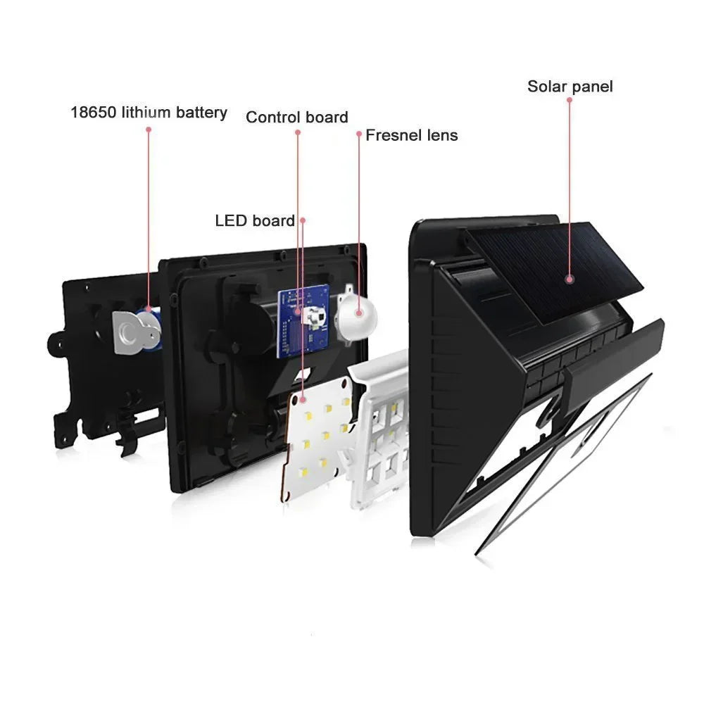 LED Solar Light PIR Motion Sensor Wall Light Solar Lamp Outdoor Waterproof Solar Powered Sunlight Street Lamp Garden Decoration