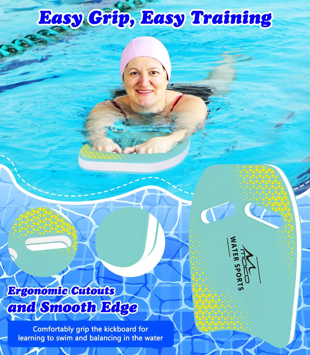 Kickboard swim exercise and fun under the sun