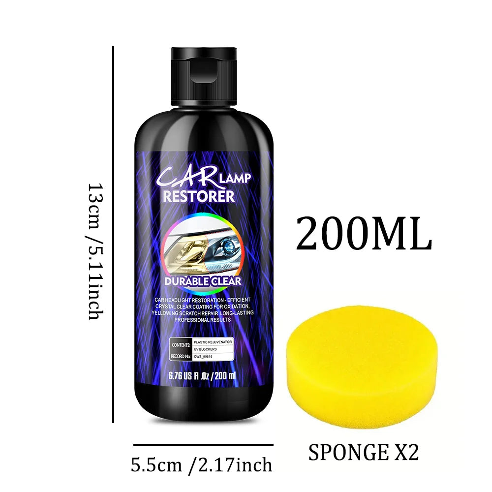 Car Headlight Polishing Agent Scratch Remover Repair Headlight Renewal Polish Liquid Headlights Restoration