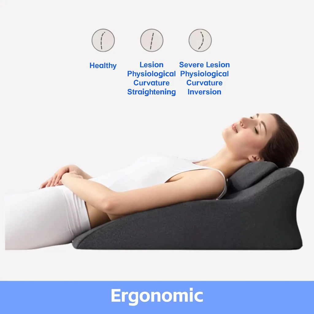 Bed Multifunctional Ergonomic Wedge Pillow with New Prone Position for Reading