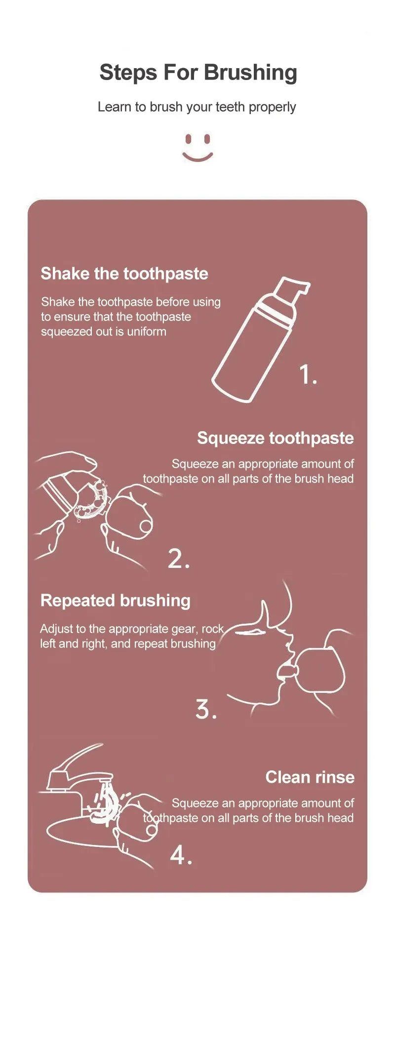 Children U-shaped Electric Toothbrush 360 Degrees Smart Cartoon Toothbrush Automatic Rechargeable Sonic Toothbrush