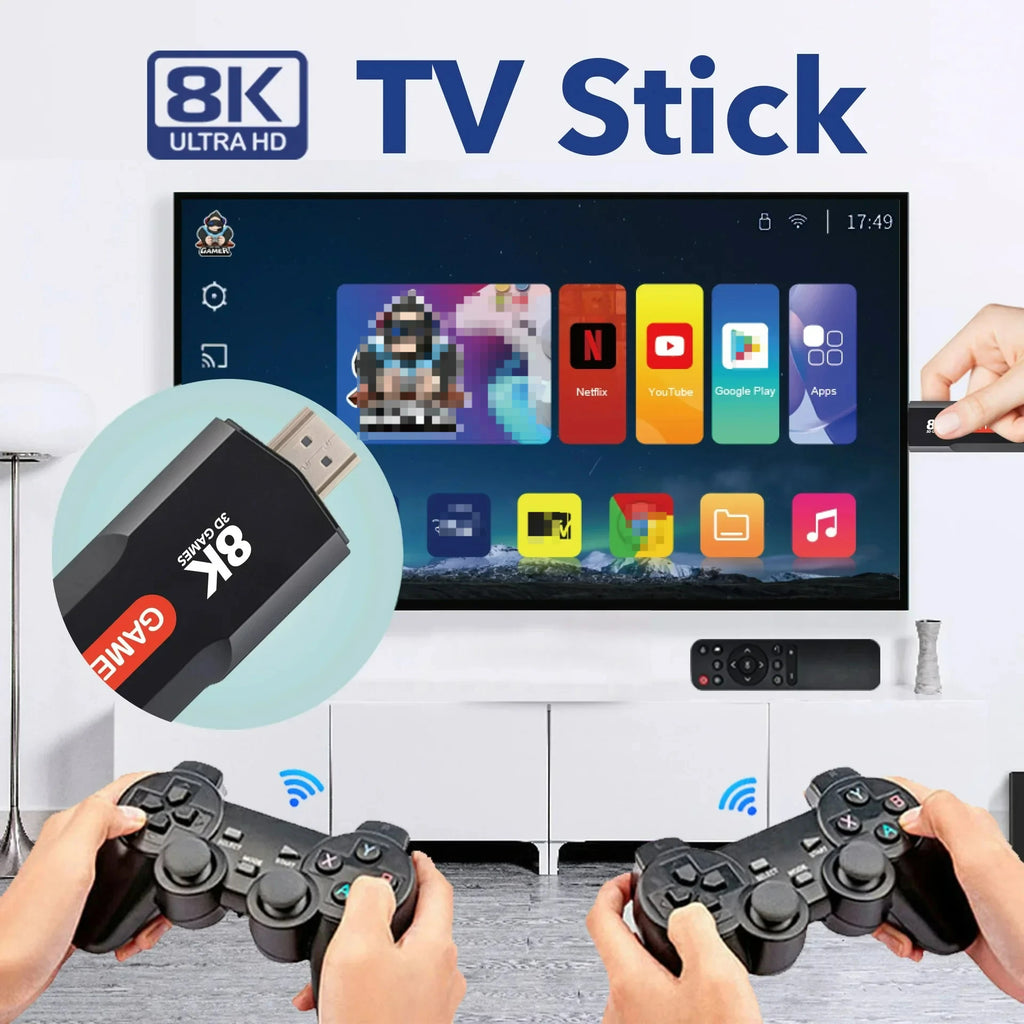 Q9 Retro Game Console 2.4G Dual Wireless Controller Video Game Console 64GB 4K HDMI 20000 Classic Games Gift For Children