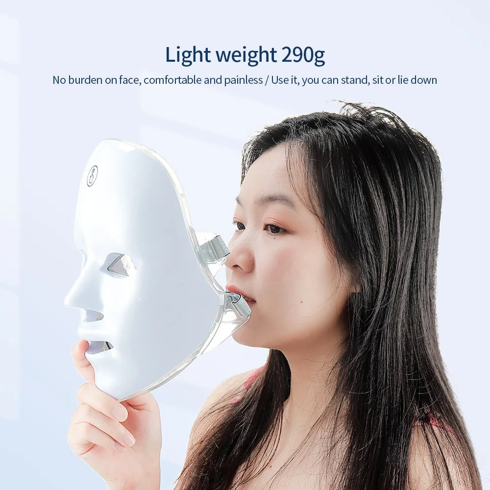 Wireless LED Mask 7 Color LED Face Mask Photon Skin Firming Anti Aging Rejuvenation Beauty Mask