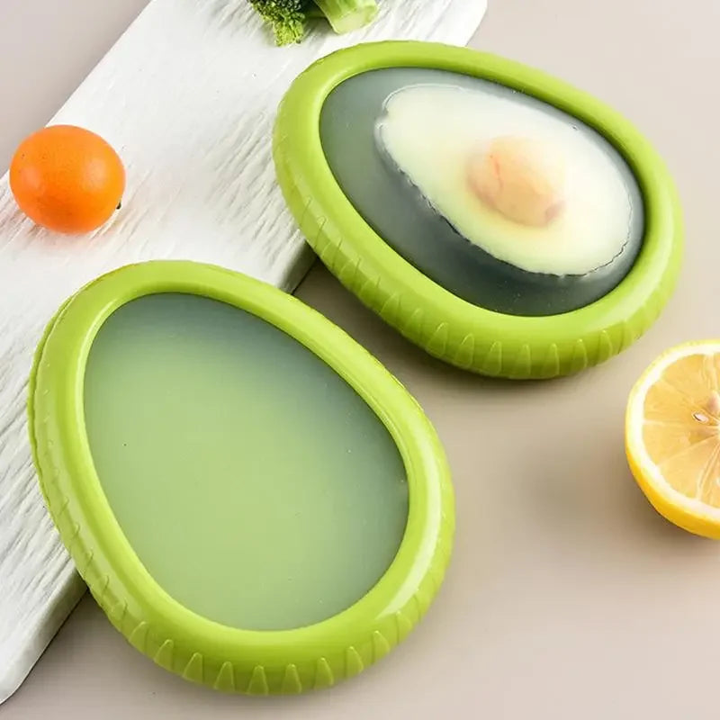 4Pcs/Set Silicone Fruit Storage Box Refrigerator Mini Avocado Onion Sealed Film Food Storage Box for Keep Fresh Vegetable Fruit